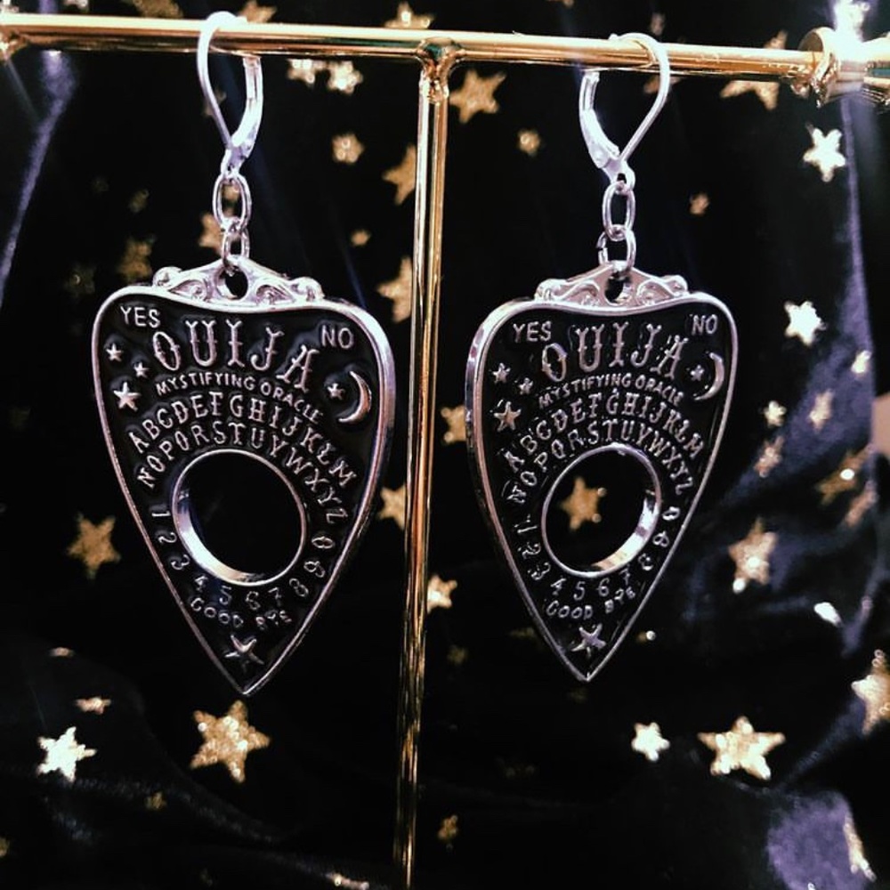 Ouija goth earrings